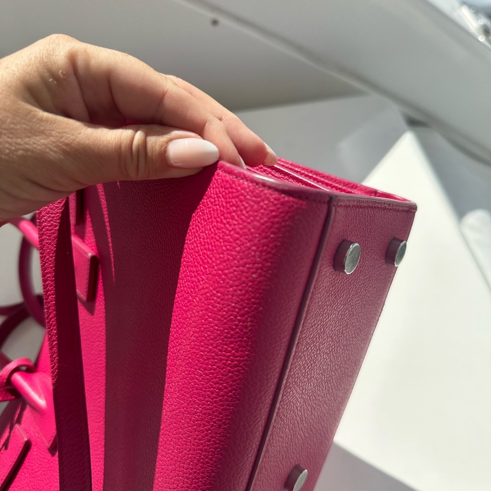 YSL nano sac du jour handbag in hot pink. - Picture 13 of 17